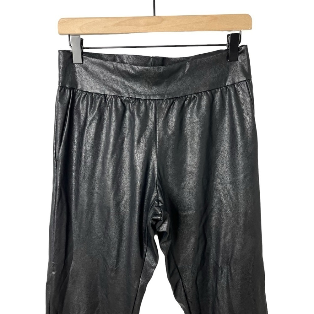 Commando Faux Leather Jogger Pants Black Size Medium Relaxed Fit - Picture 3 of 8